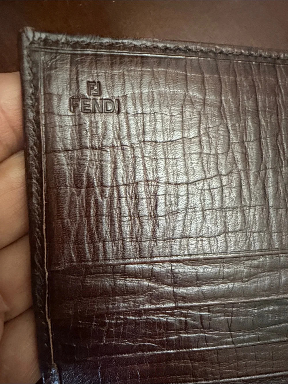 Fendi Brown and Tan Zucca Canvas Long Wallet